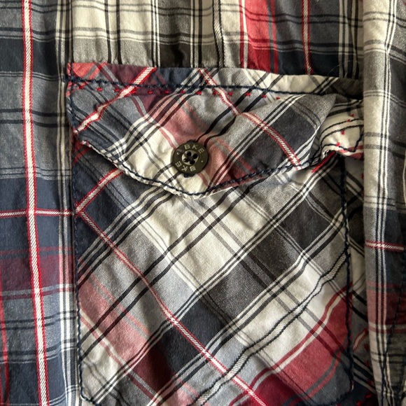 BKE Men's Multicolor Plaid Button Down Shirt - Picture 4 of 12